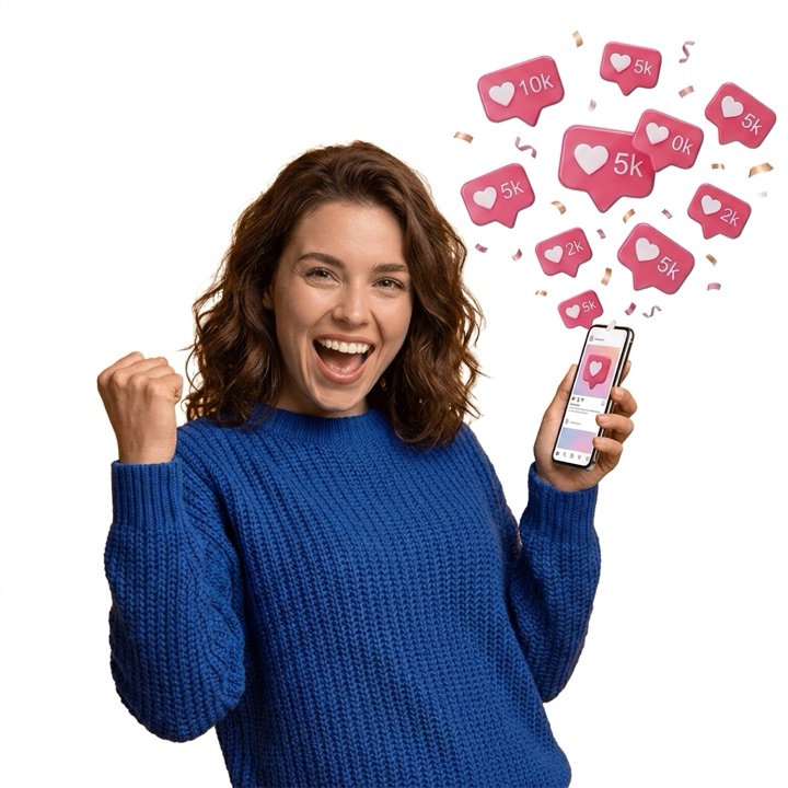A creator using MyBoosta on their phone